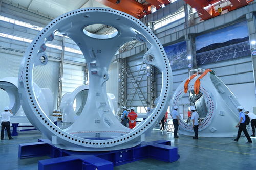 金風科技陽江首臺風電機組下線